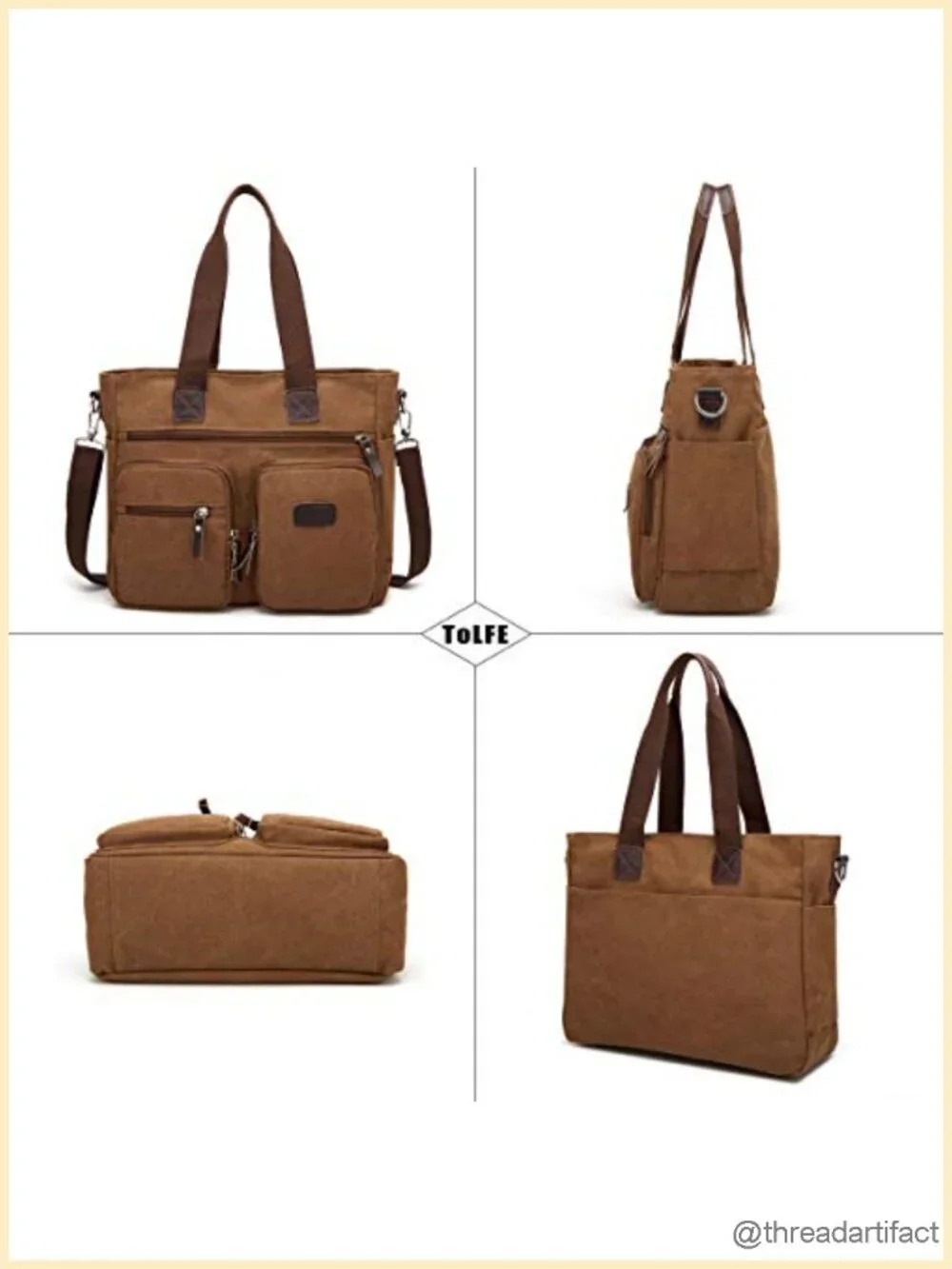 Canvas Top Handle Satchel Handbag Shoulder Bag Messenger Tote Purse Crossbody